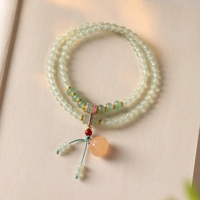 Green Aventurine Lucky Bamboo Bracelet for Balance and Harmony
