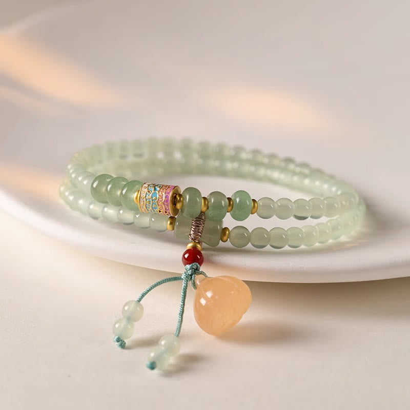 Green Aventurine Lucky Bamboo Bracelet for Balance and Harmony