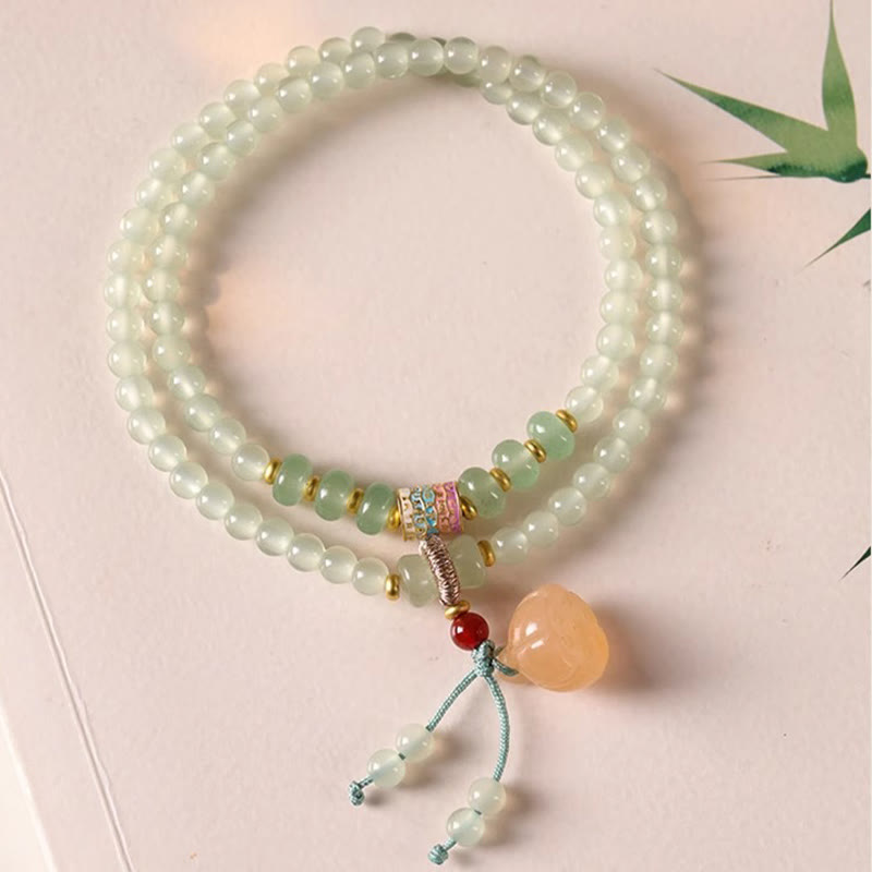 Green Aventurine Lucky Bamboo Bracelet for Balance and Harmony