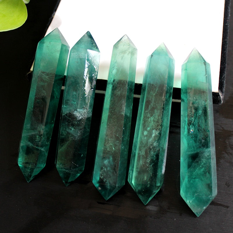 Green Fluorite Healing Crystal Tower