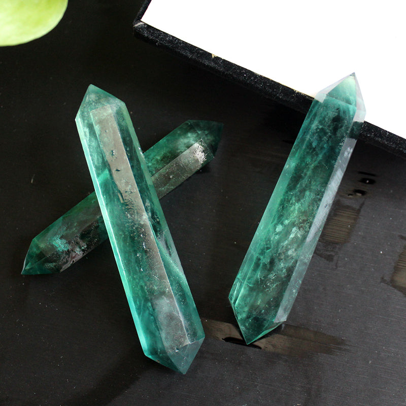 Green Fluorite Crystal Tower for Meditation and Chakra Balance
