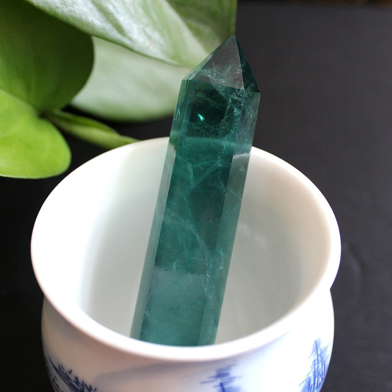 Green Fluorite Healing Crystal Tower