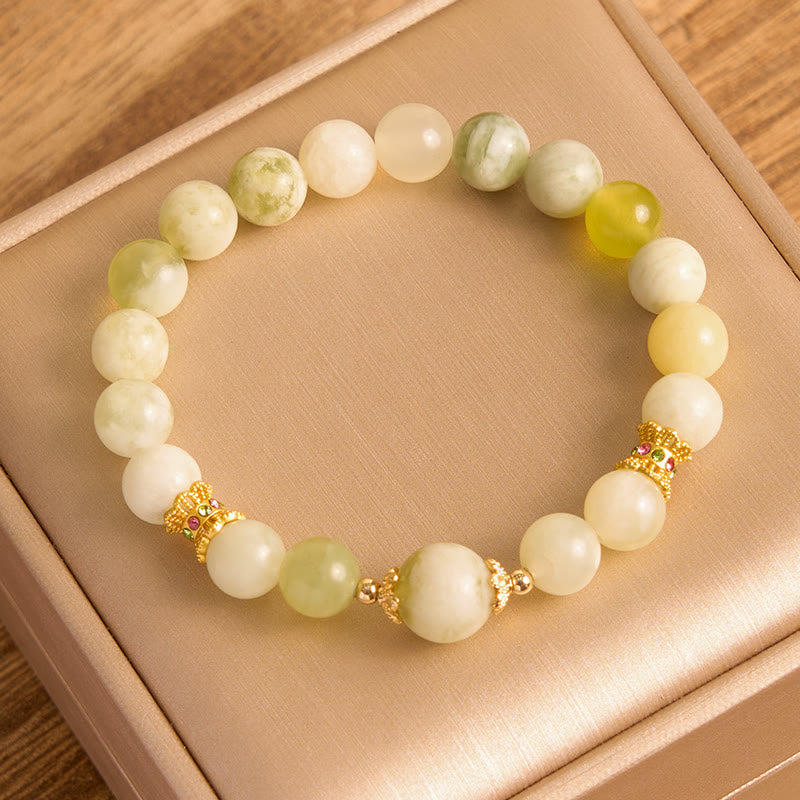 Green Jade Abundance Bracelet for Women 14-16cm