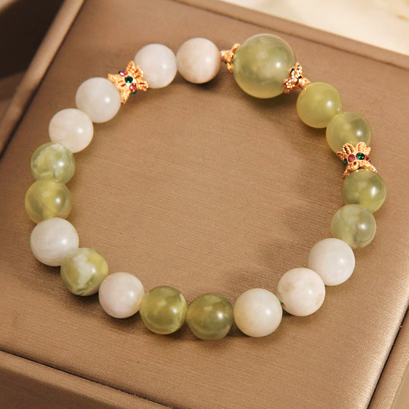 Green Jade Abundance Bracelet for Women 14-16cm
