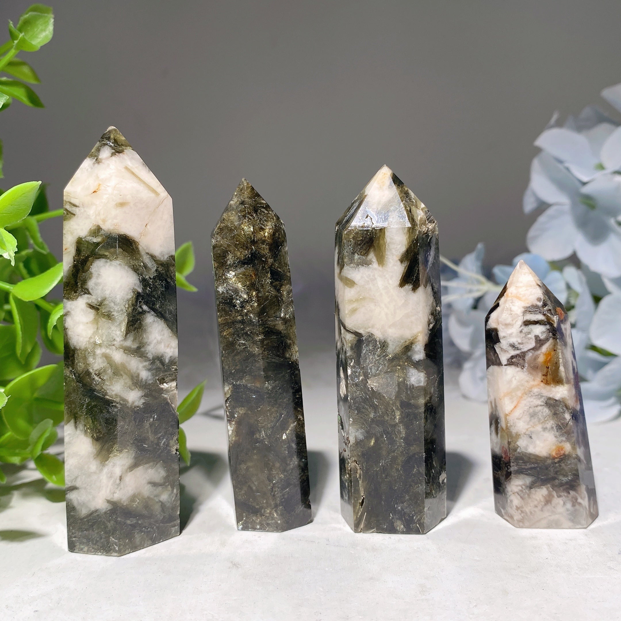 Green Mica Crystal Points 2.0-3.3 inch Healing Crystals