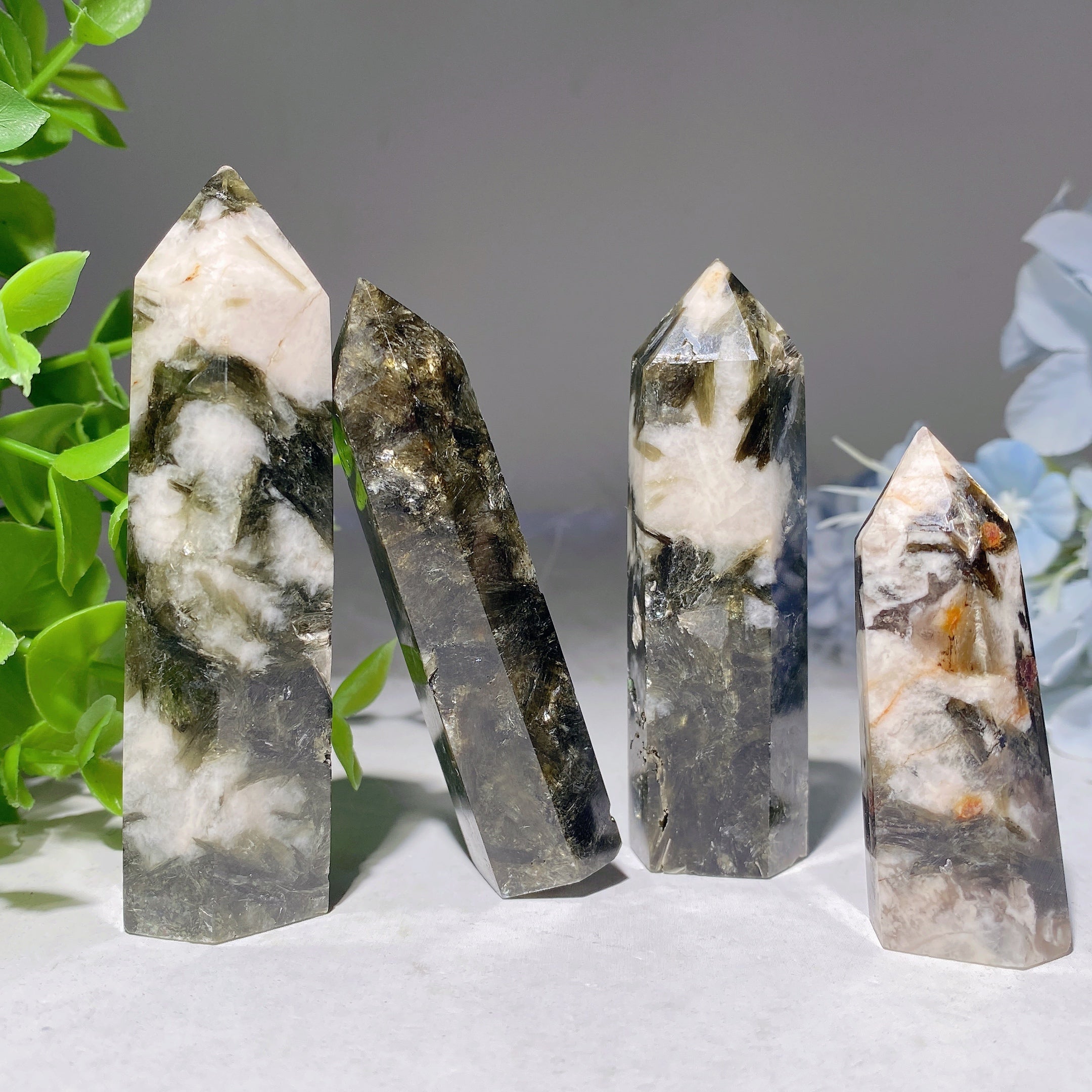Green Mica Crystal Points 2.0-3.3 inch Healing Crystals