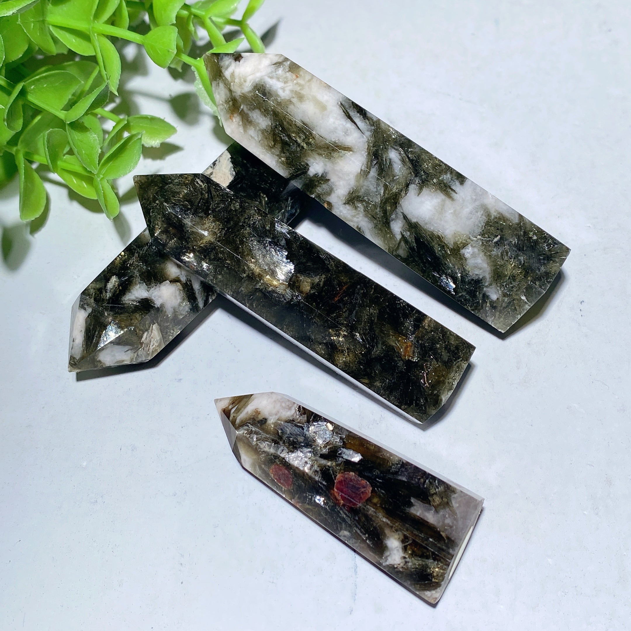 Green Mica Crystal Points 2.0-3.3 inch Healing Crystals