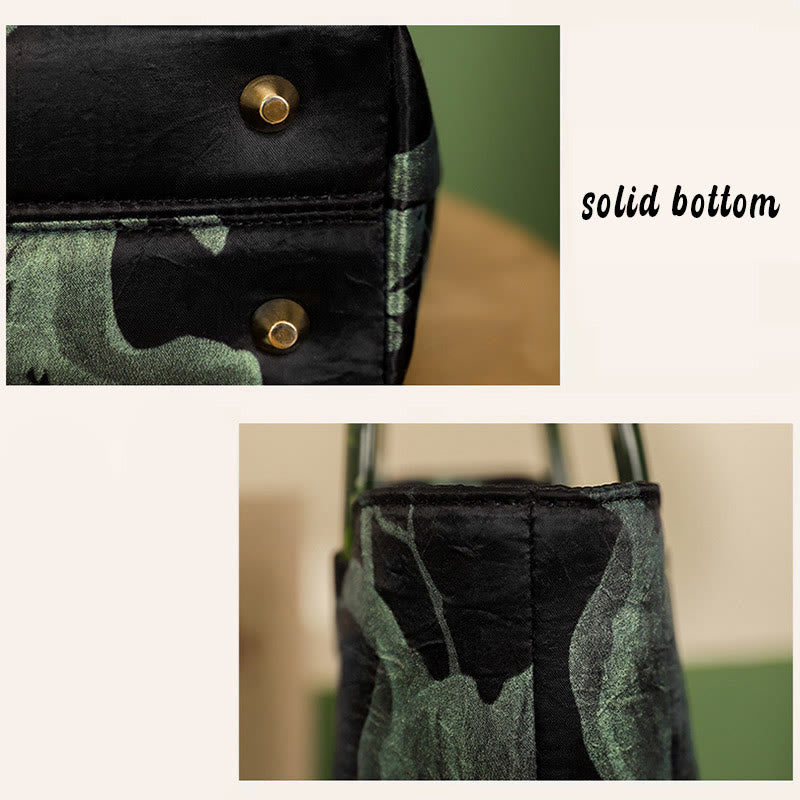 Green Orchids Vintage Handbag | Spiritual Accessories