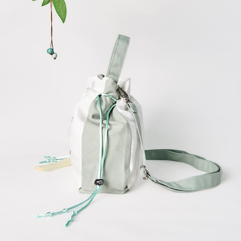 Green Pear Blossom Canvas Tote Bag 20cm Accessory