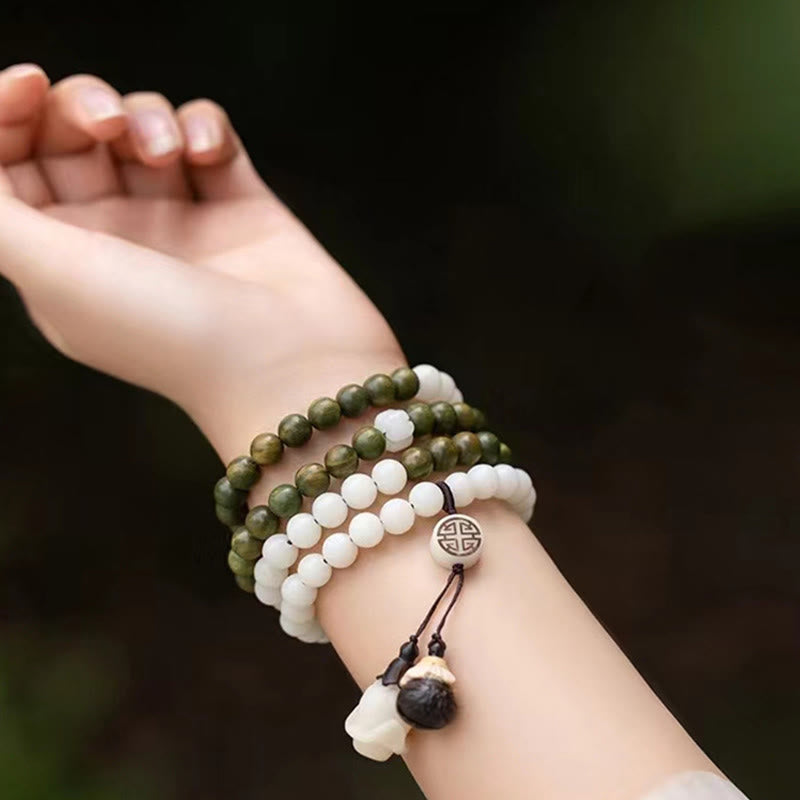 Green Sandalwood Bodhi Seed Soothing Spiritual Bracelet
