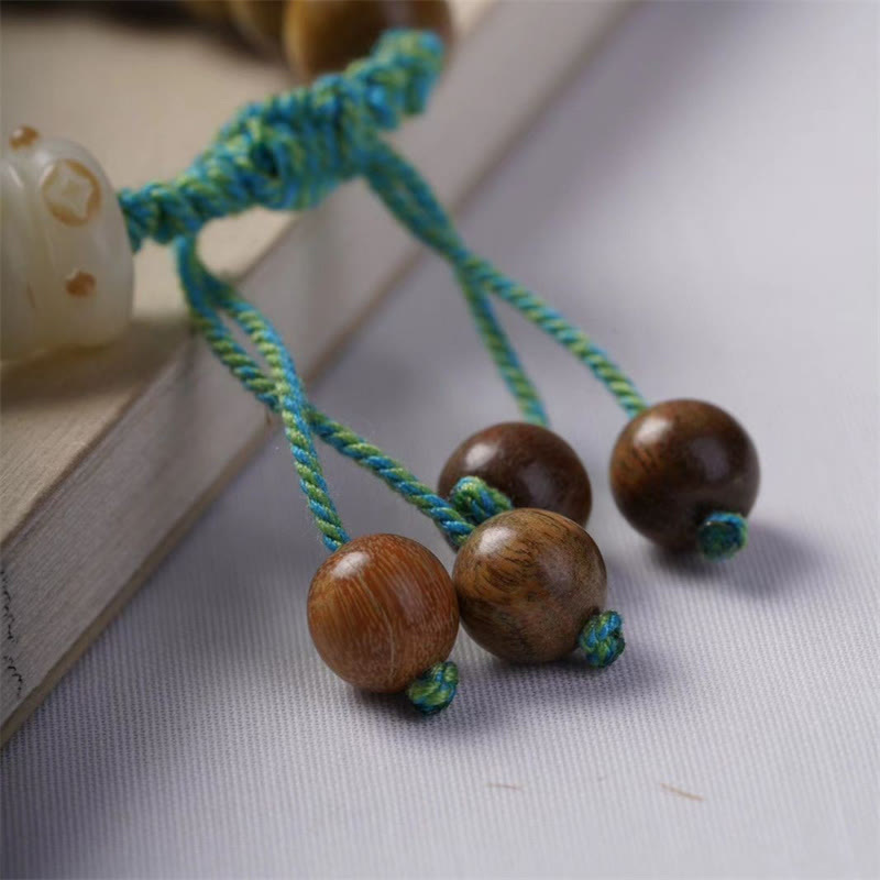 Green Sandalwood Bodhi Seed Spiritual Bracelet for Positivity