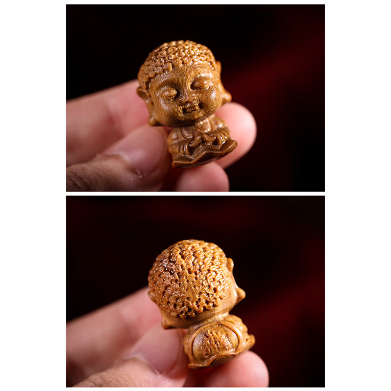 Green Sandalwood Chinese Zodiac Buddha Decoration