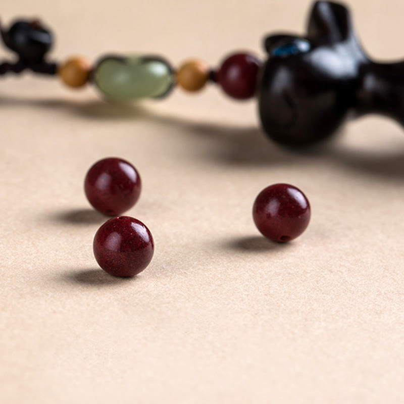 Green Sandalwood Ebony Wood Peace Buckle Key Chain