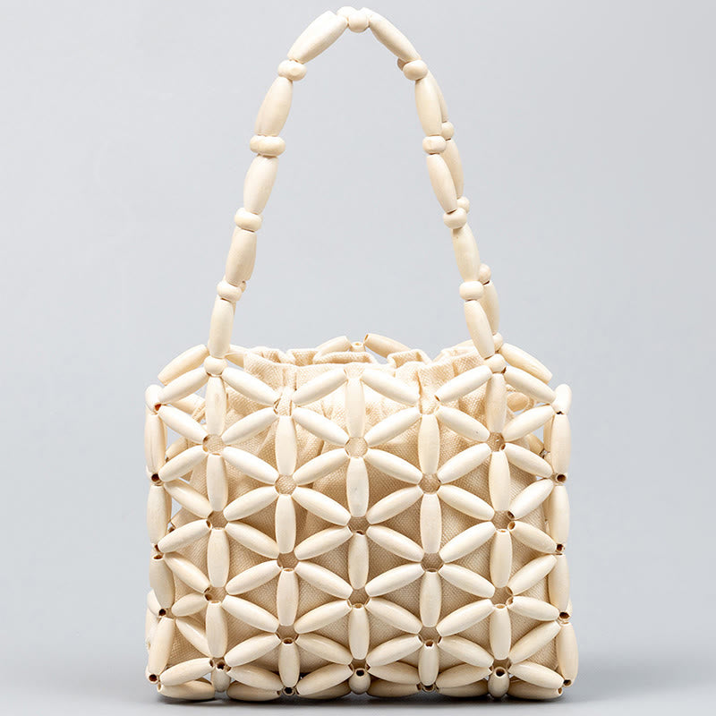 Hand-woven Mini Wooden Beads Spiritual Jewelry Bag