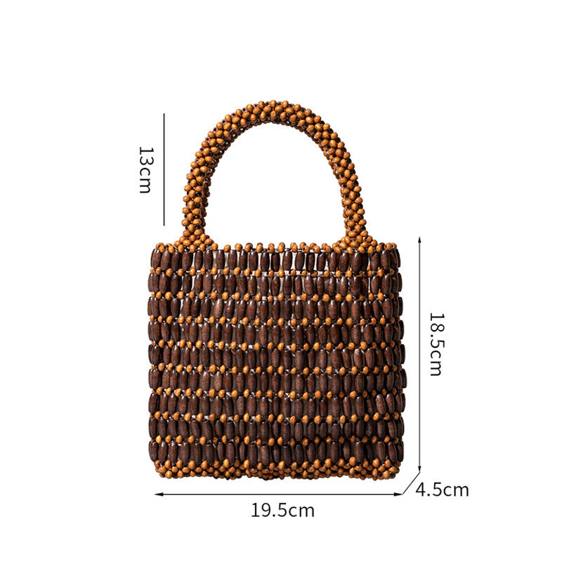 Hand-woven Wooden Beads Handbag - Bohemian Spiritual Bag