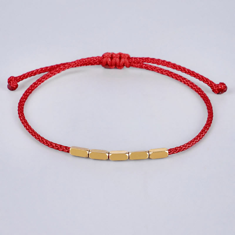 Handcrafted Copper Red String Protection Bracelet