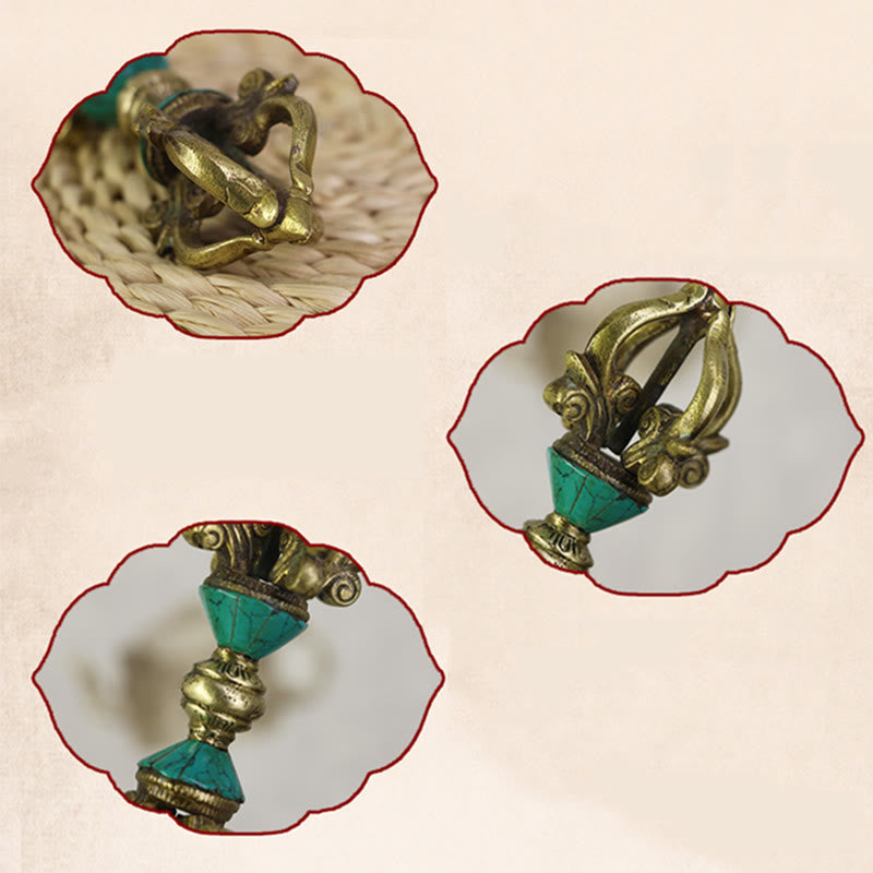 Handcrafted Copper Tibetan Five Prong Vajra Dorje for Enlightenment