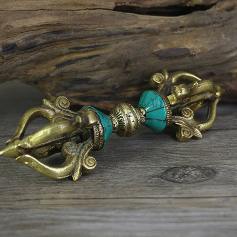 Handcrafted Copper Tibetan Five Prong Vajra Dorje for Enlightenment