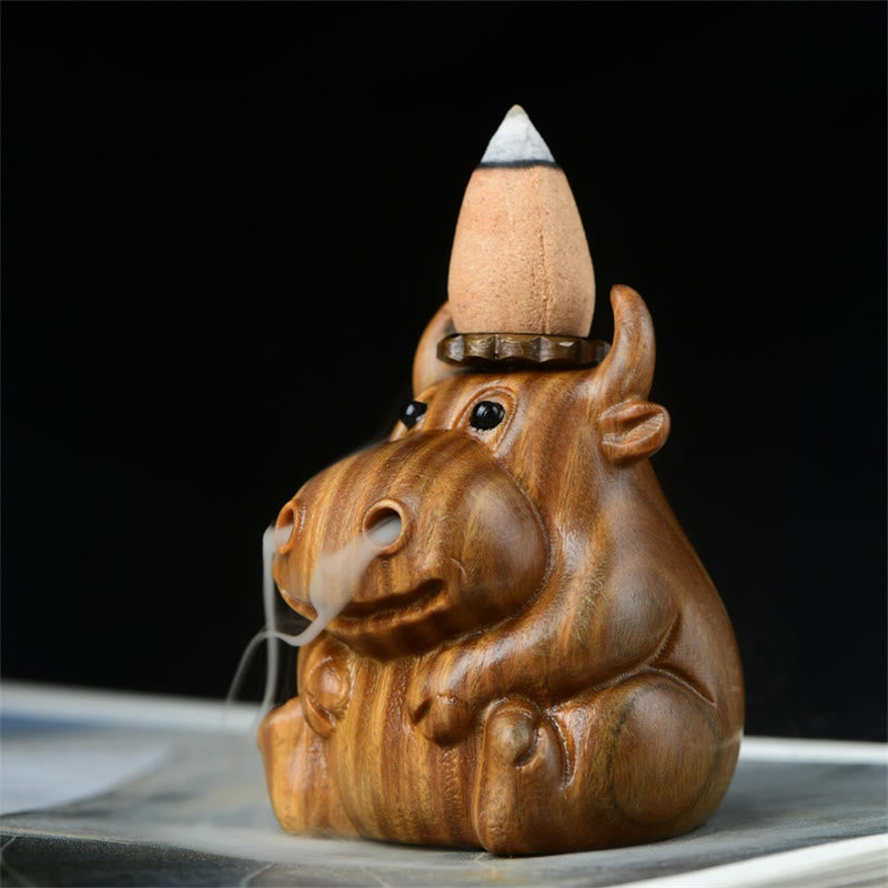 Handcrafted Green Sandalwood Calf Incense Burner 55mm