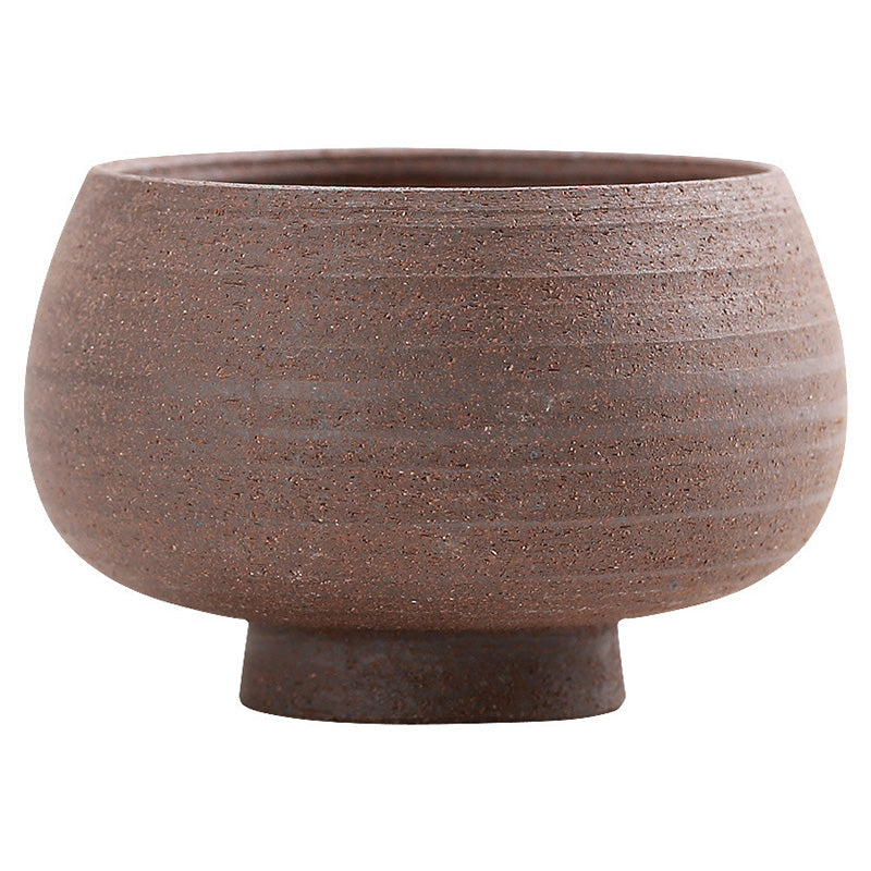 Handcrafted Retro Brown Ceramic Zen Teacup for Mindful Tea Rituals