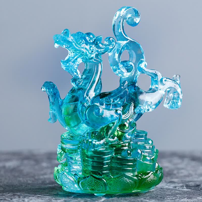 Azure Dragon Feng Shui Statue | Chinese Dragon Figurines
