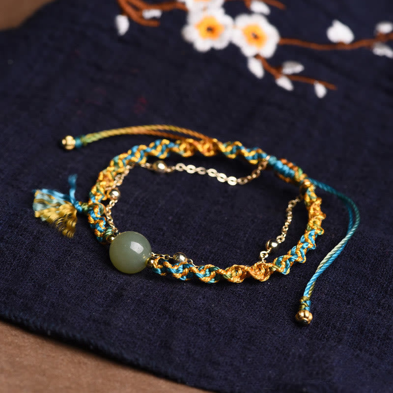 Handmade Double Layer Jade Bracelet | Luck & Abundance