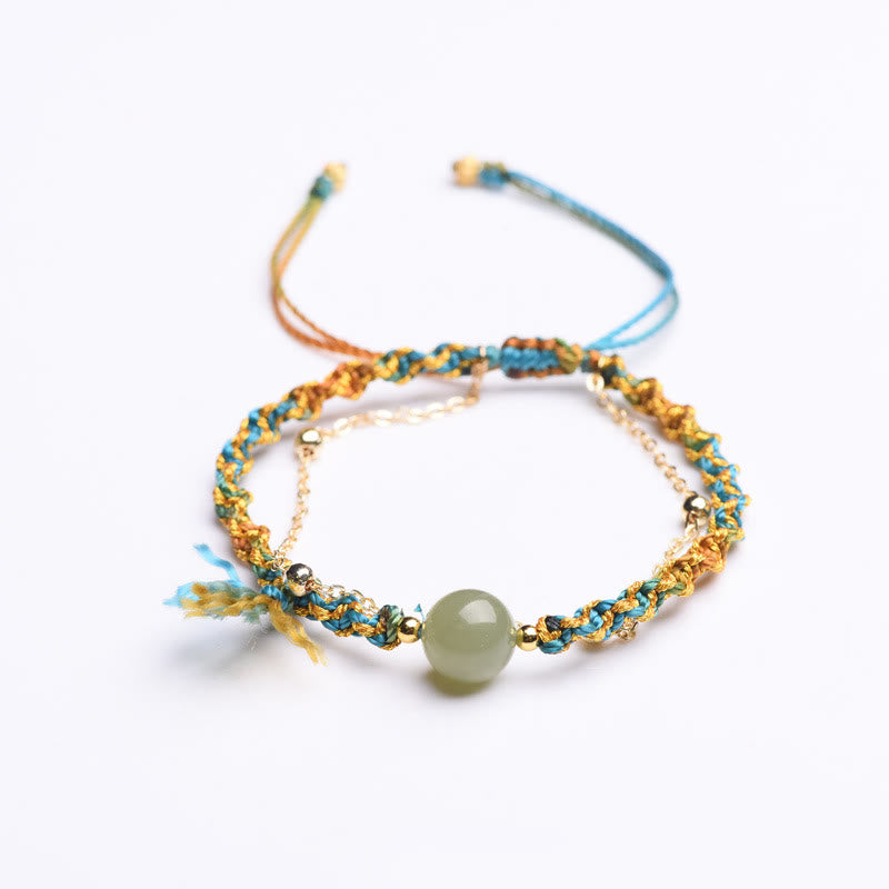 Handmade Double Layer Jade Bracelet | Luck & Abundance