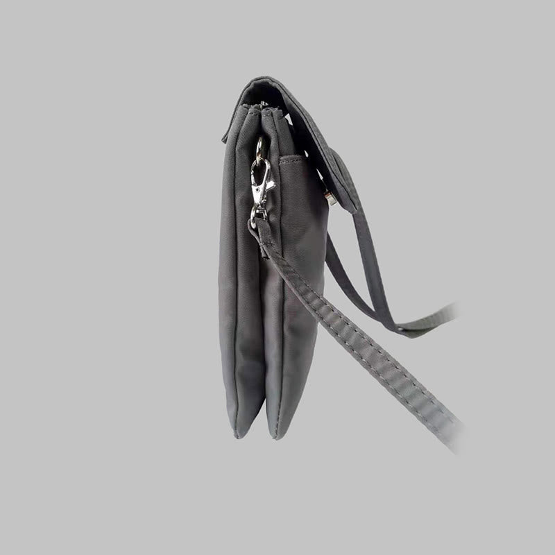 Handmade Embroidered Lotus Flowers Crossbody Bag Waterproof