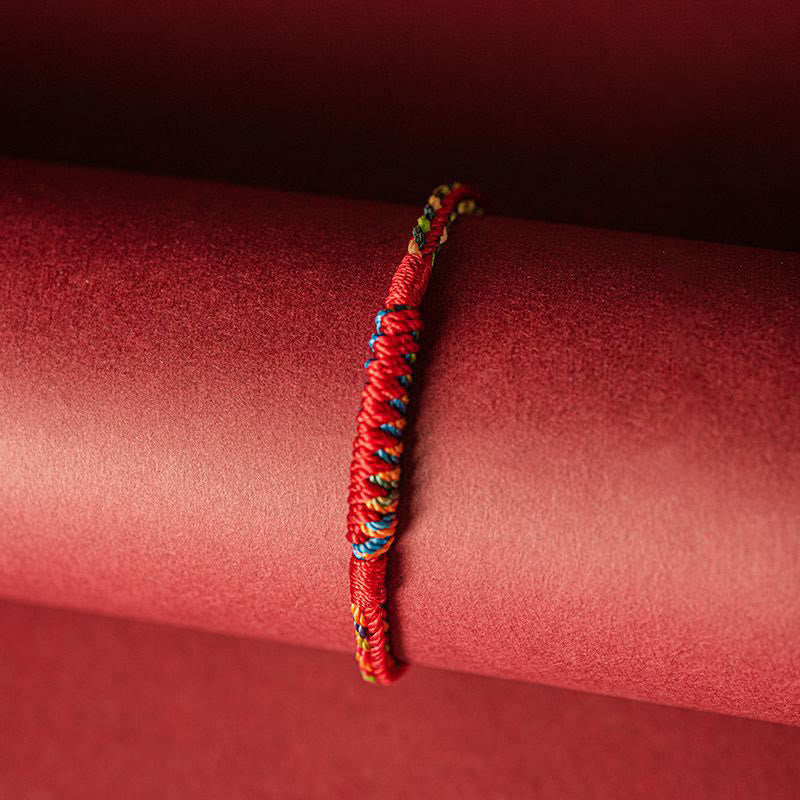 Handmade Five Color Red String Protection Bracelet