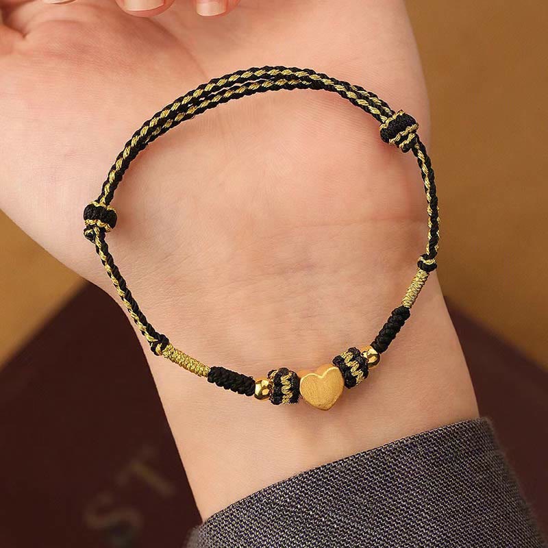Handmade Love Heart King Kong Knot Luck Braided Bracelet