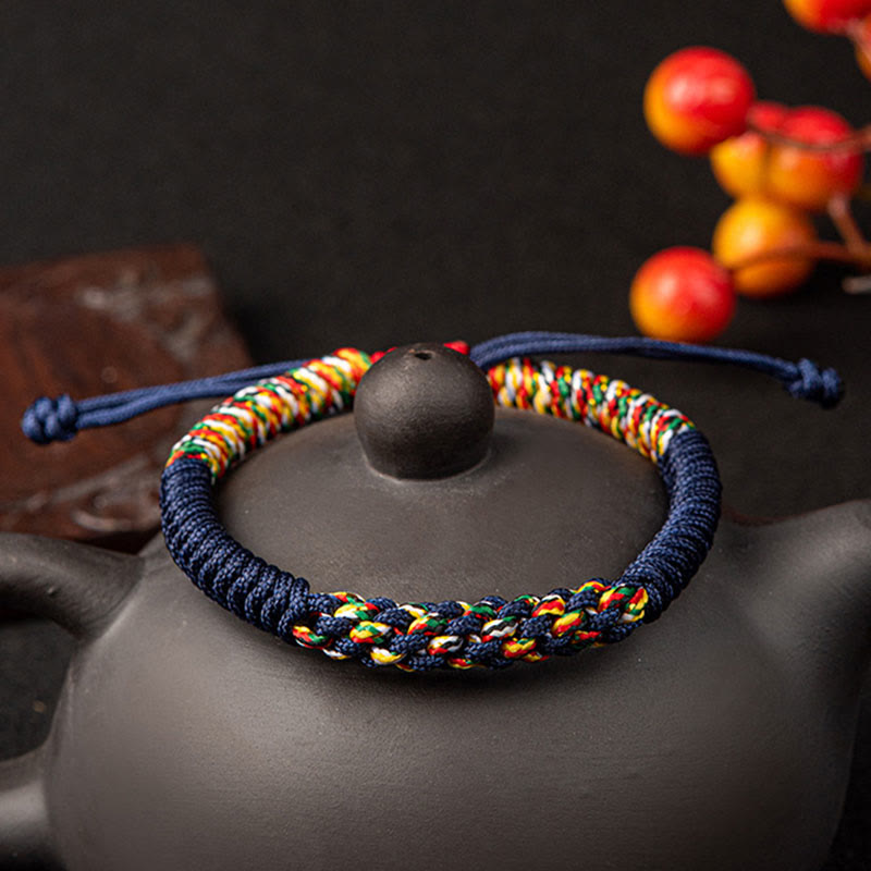 Handmade Red String Bracelet for Protection & Luck, Tibetan Style