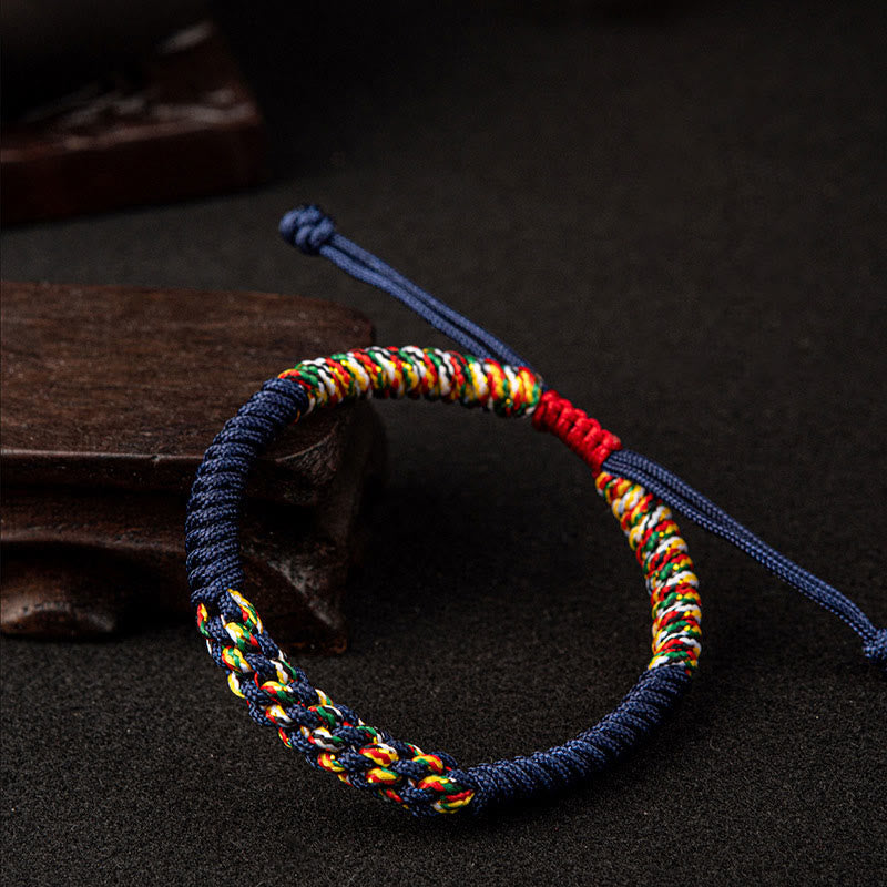 Handmade Red String Bracelet for Protection & Luck, Tibetan Style