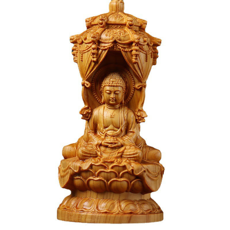 Handmade Thuja Wood Buddha Statue to Ward Off Spirits
