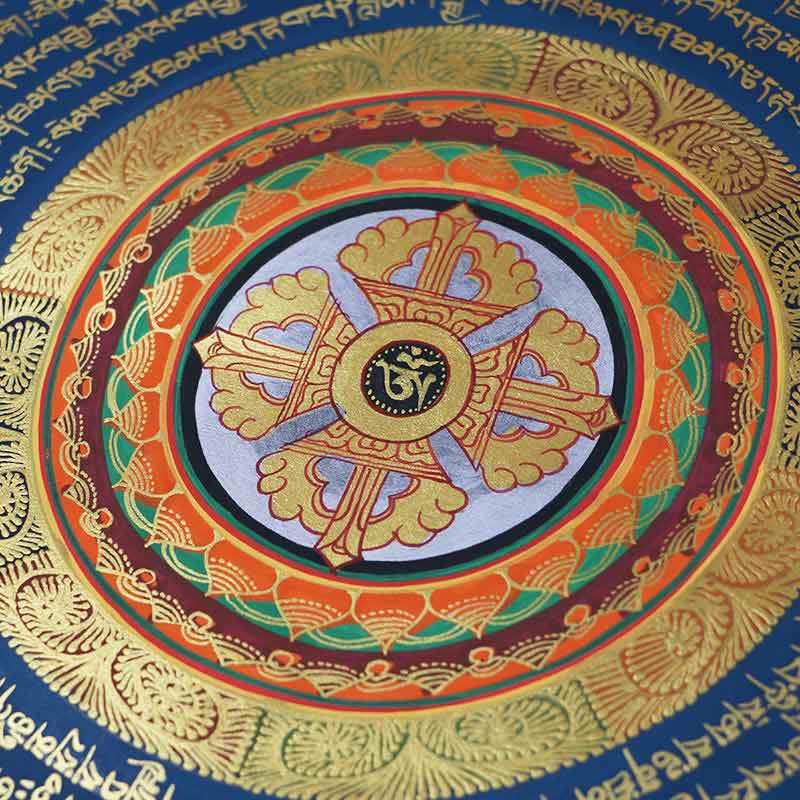 Handmade Tibetan Thangka Painting Decoration 26x26cm Random Pattern