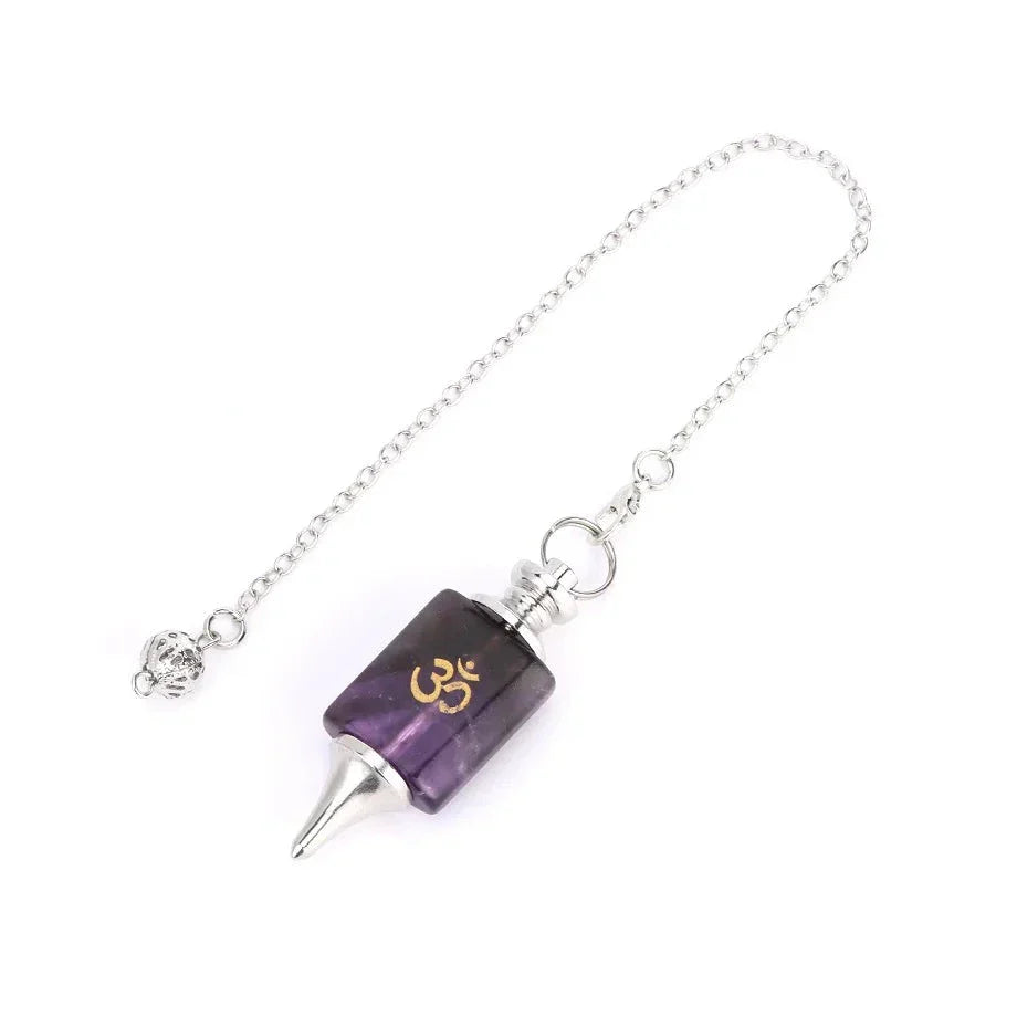 Crystal Pendulum with Silver Chain for Divination