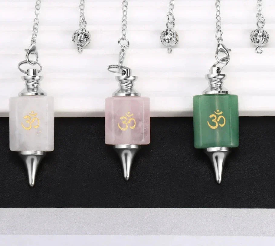 Crystal Pendulum with Silver Chain for Divination