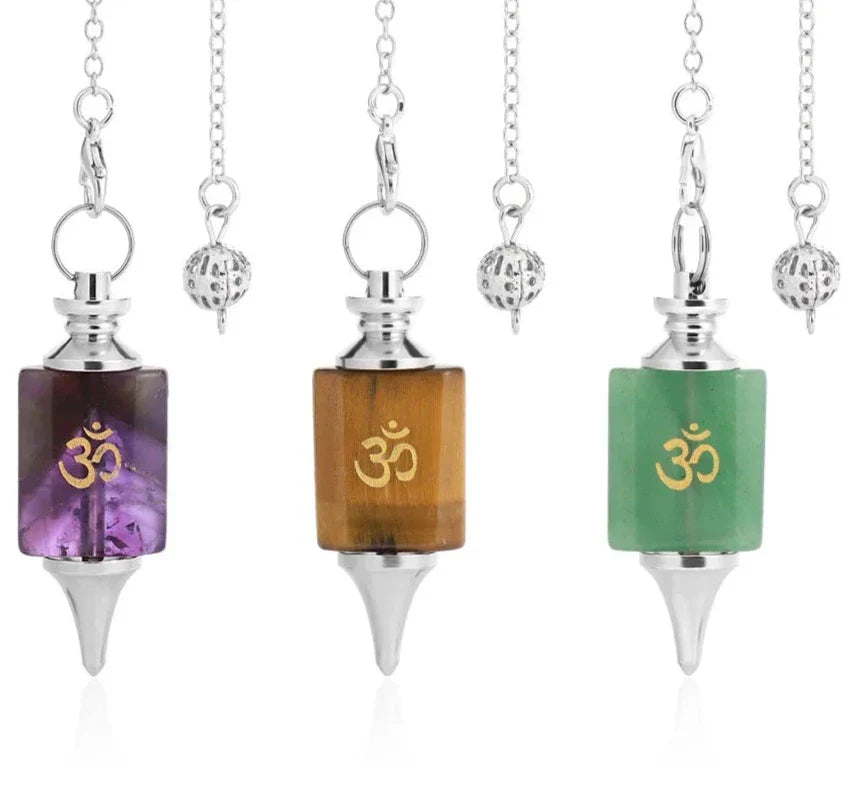 Crystal Pendulum with Silver Chain for Divination