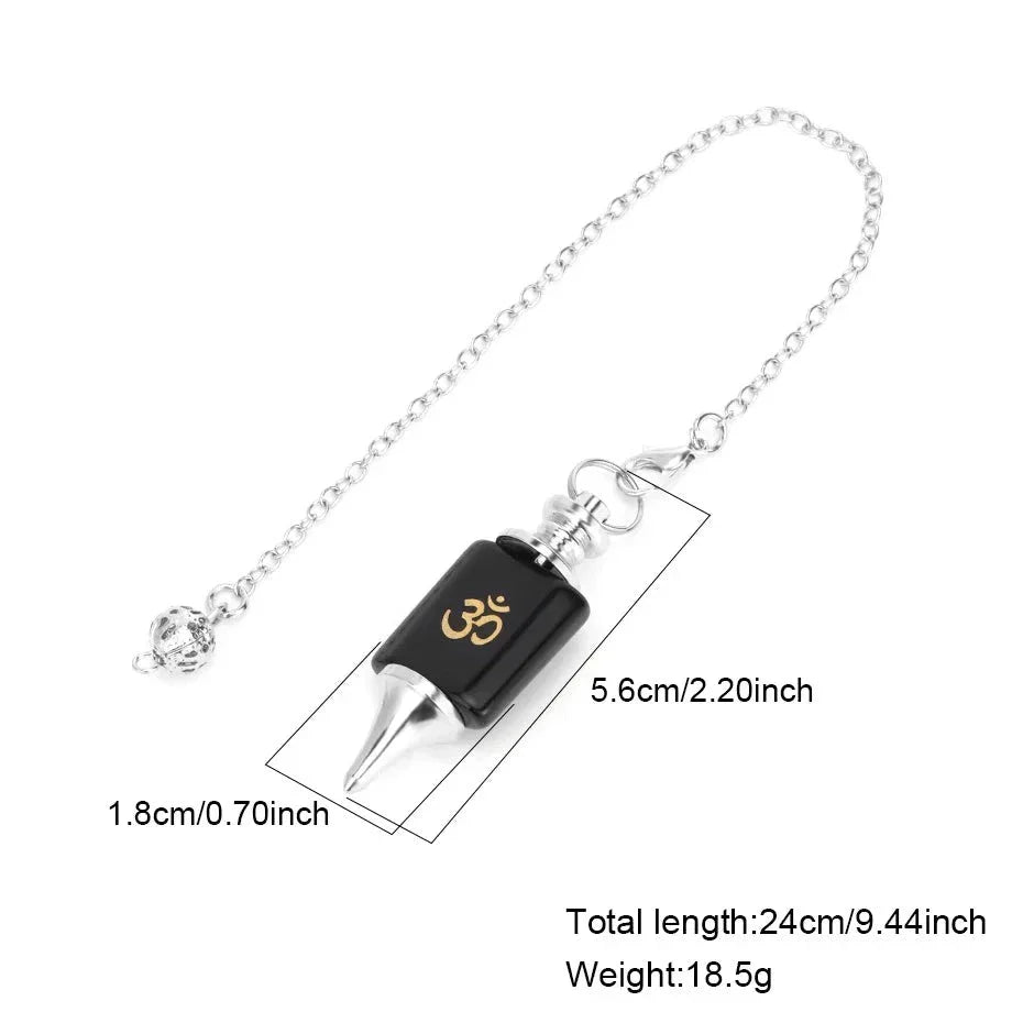Crystal Pendulum with Silver Chain for Divination