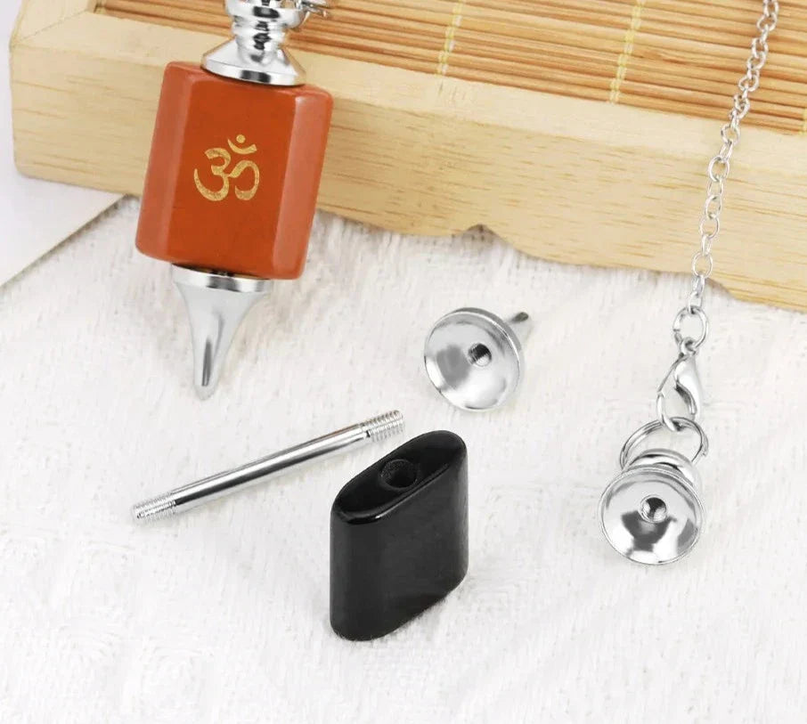Crystal Pendulum with Silver Chain for Divination