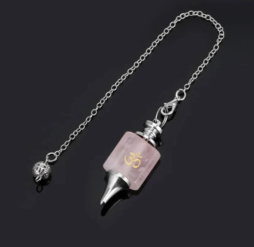 Crystal Pendulum with Silver Chain for Divination