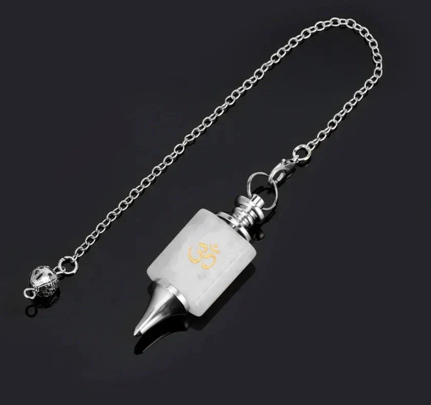 Crystal Pendulum with Silver Chain for Divination