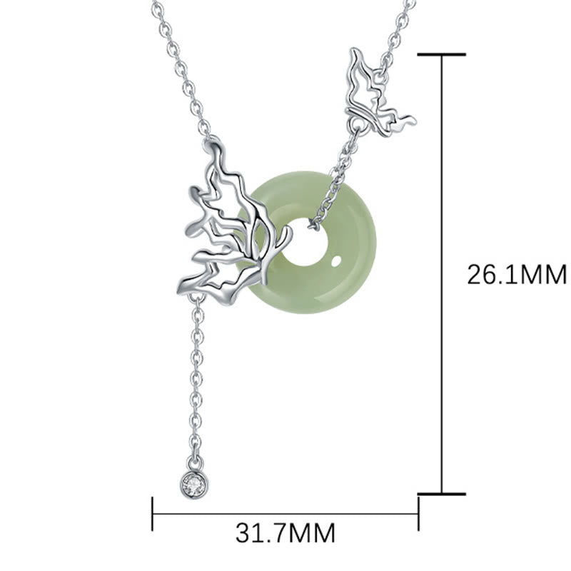 Hetian Jade Butterfly Abundance Necklace
