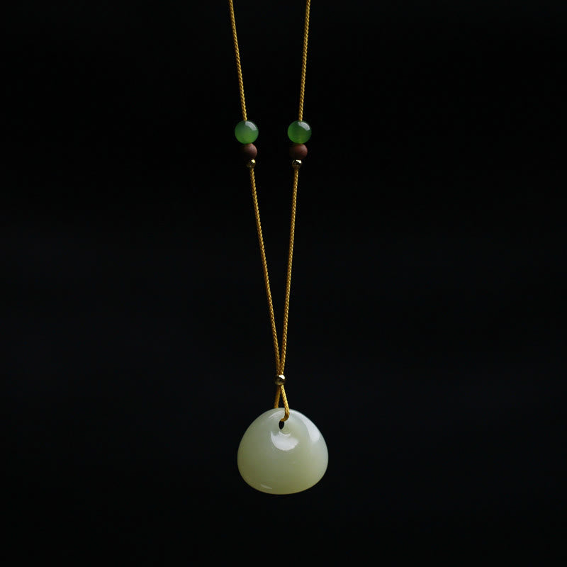 Hetian Jade Prosperity Pendant Necklace | Small Bag Design