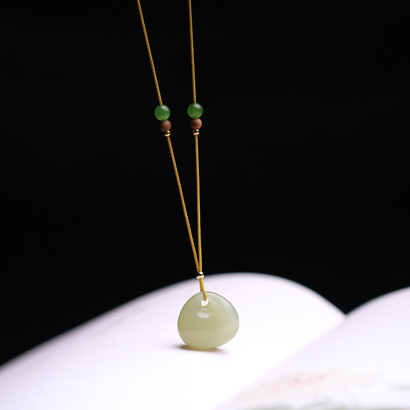 Hetian Jade Prosperity Pendant Necklace | Small Bag Design