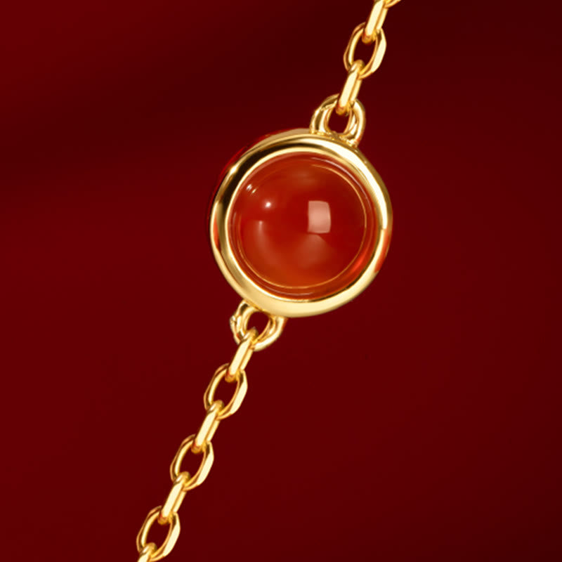 Hetian Jade Ruyi Cat Luck Bracelet and Necklace Set