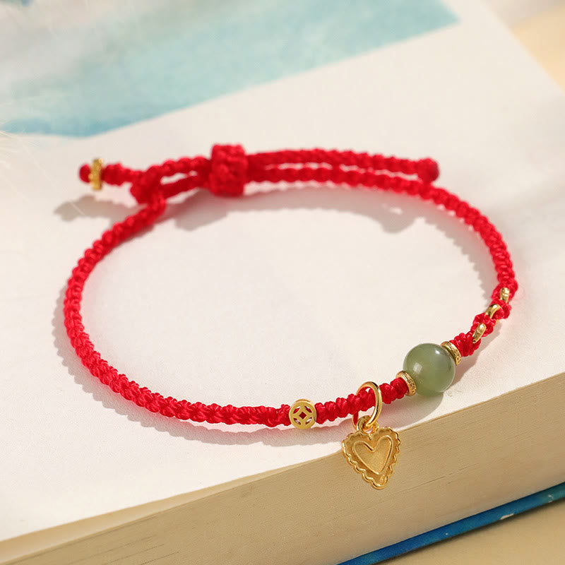 Hetian Jade Sterling Silver Charm Bracelet