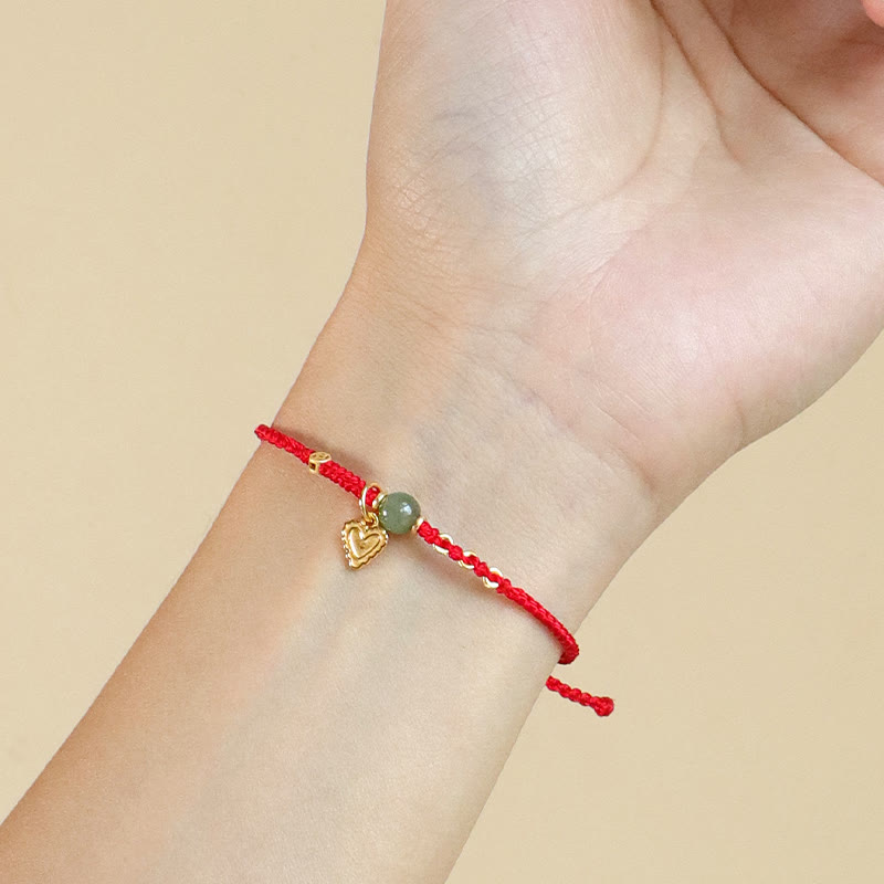 Hetian Jade Sterling Silver Charm Bracelet