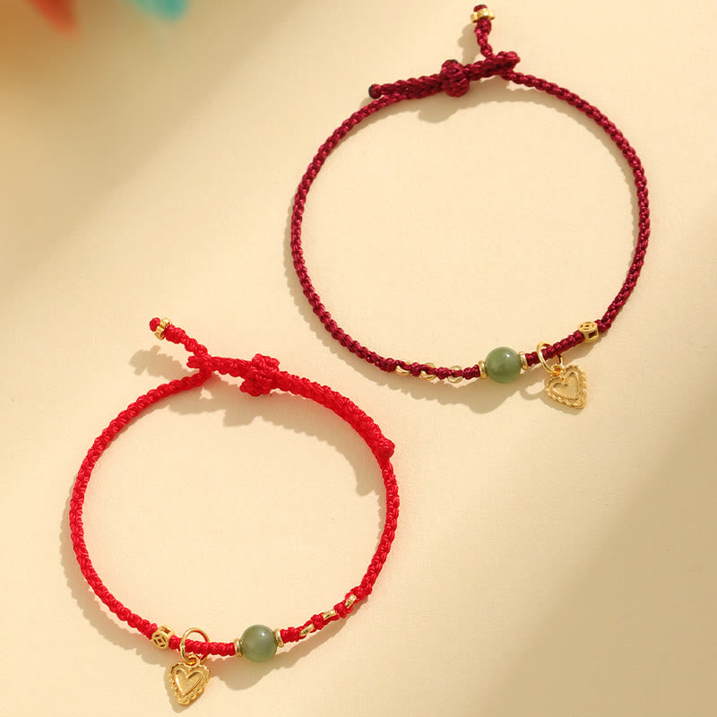 Hetian Jade Sterling Silver Charm Bracelet