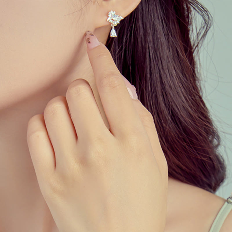 Hetian Jade Sterling Silver Earrings for Abundance & Balance