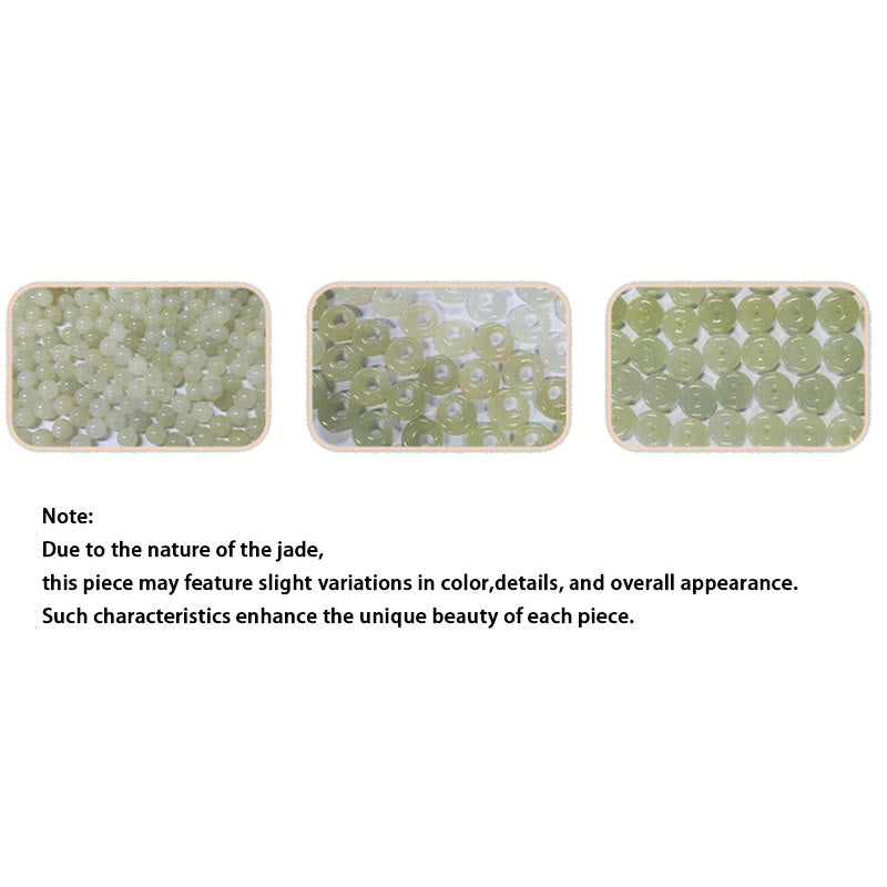 Hetian Jade Tridacna Stone Luck Earrings